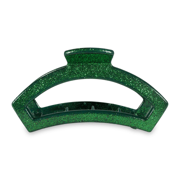 Teleties Open Green Glitter Large Hair Clip