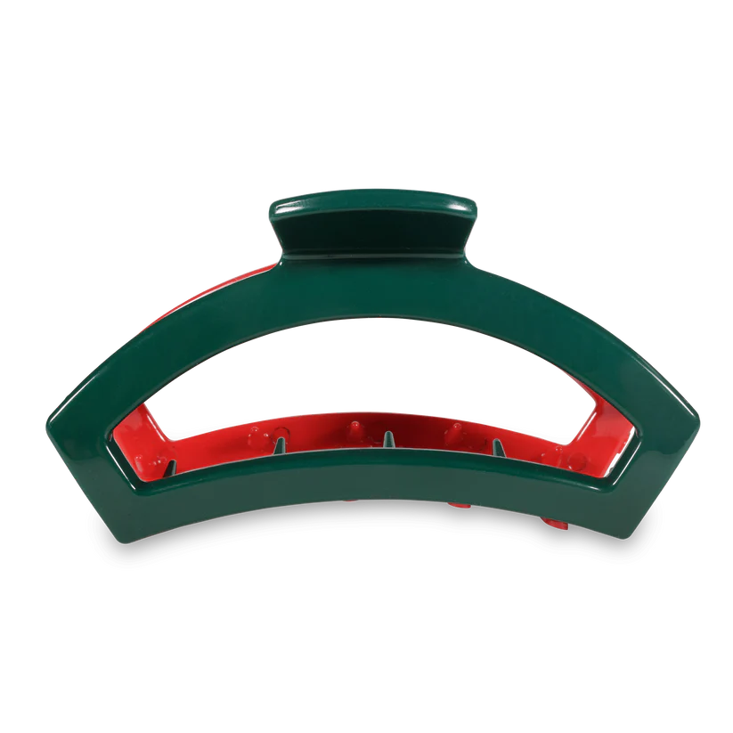 Teleties Open Red and Green Medium Hair Clip