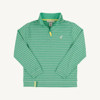 Beaufort Bonnet Prepletic Hayword Half Zip - Gibson Island Green Stripe