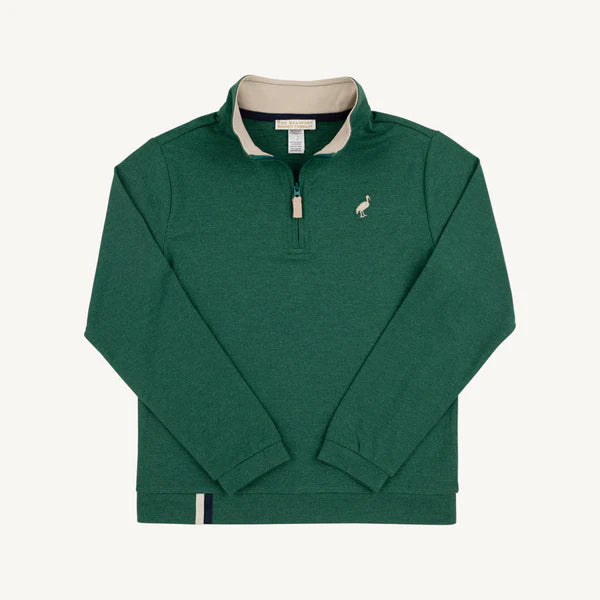 Beaufort Bonnet Prepletic Hayword Half Zip - Grier Green with Keeneland Khaki and Nantucket Navy