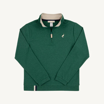 Beaufort Bonnet Prepletic Hayword Half Zip - Grier Green with Keeneland Khaki and Nantucket Navy