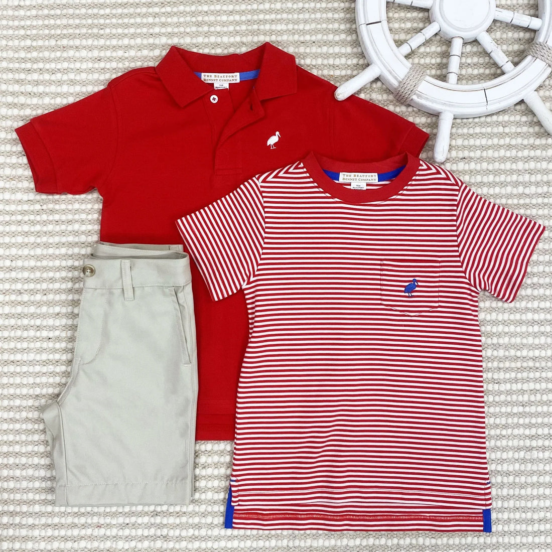 Beaufort Bonnet Carter Crewneck - Richmond Red Stripe/Richmond Red/Rockefeller Royal Star