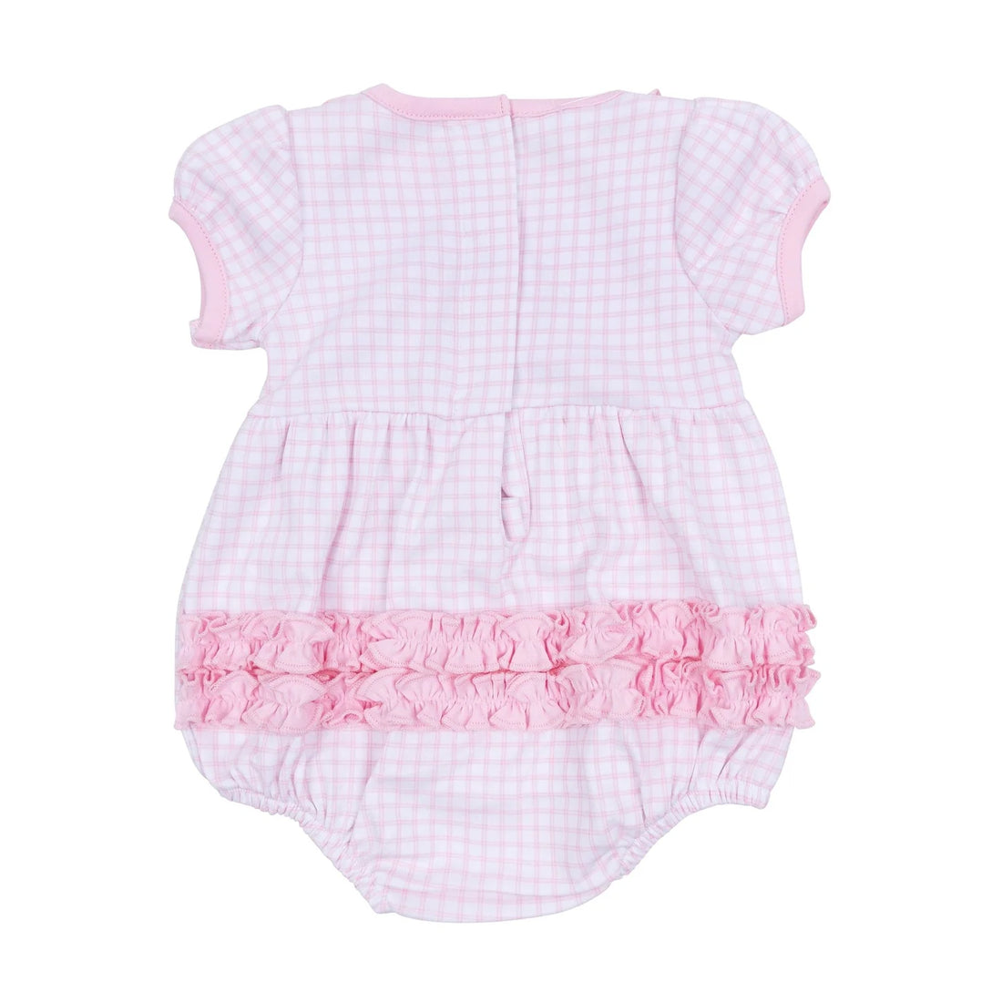 Magnolia Baby Puppy Playtime Applique Ruffle Bubble - Pink