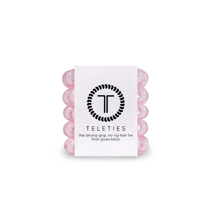 Teleties Tiny Hair Ties- Rose Water Pink