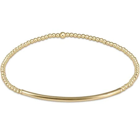 ENewton Egirl Classic Gold 2mm Bead Bracelet Bliss Bar Gold