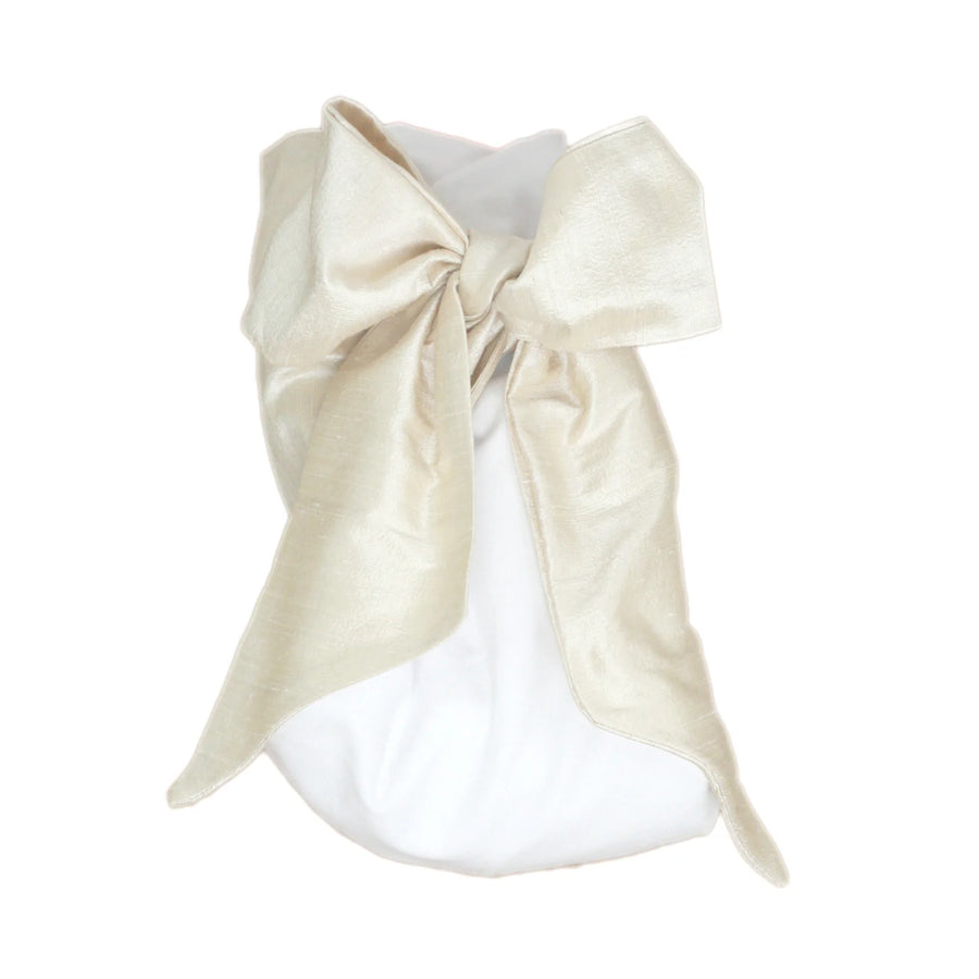 Bow Swaddle- Pearl Strand Silk