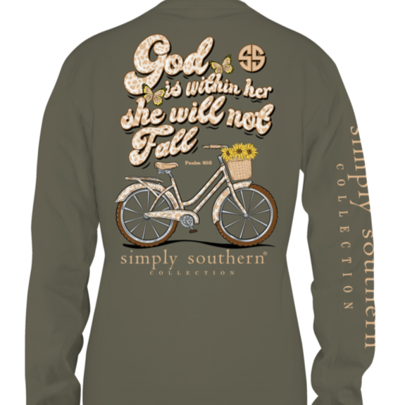 Simply Southern God Not Fall Bike Long Sleeve T-shirt
