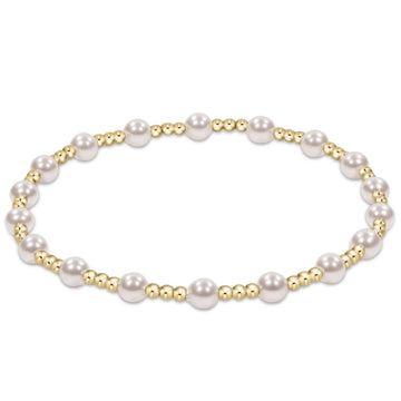 Enewton Classic Sincerity Pattern 4mm Bead Bracelet - Pearl