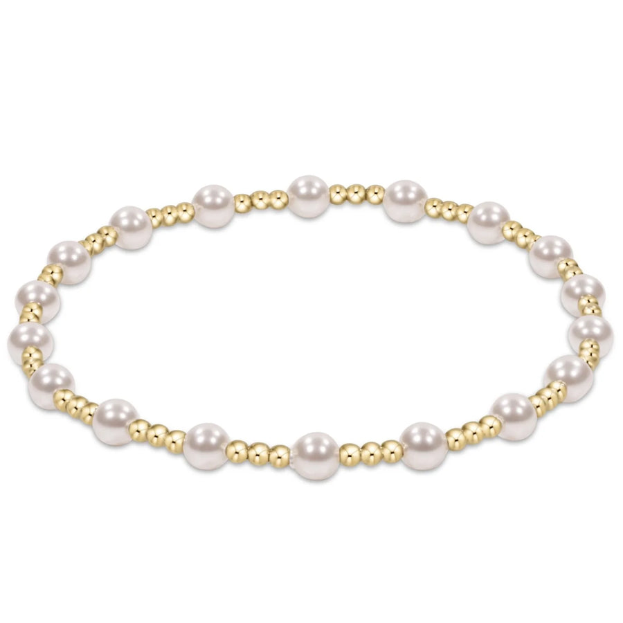 Enewton Classic Sincerity Pattern 4mm Bead Bracelet - Pearl