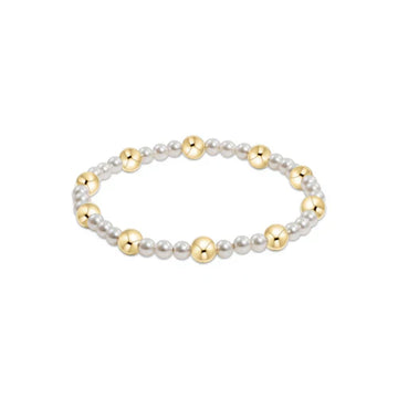 Enewton Pearl Sincerity Pattern 4mm Bead Bracelet 6mm Gold