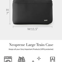 Kusshi Large Train Case- Black with Pink Interior