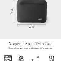 Kusshi Small Train Case- Black with Pink Interior