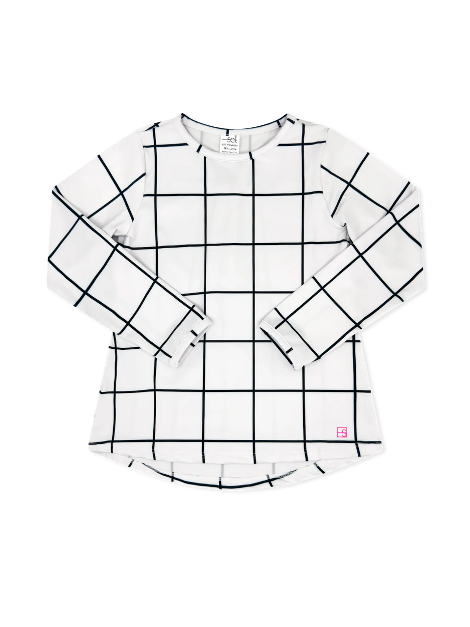 Set Fashion Taylor T LS Shirt - Pure Coconut/Nantucket Navy, Willington Windowpane