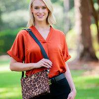 Caroline Hill Ariana Crossbody Spotted Saddle