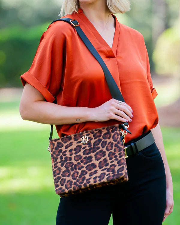 Caroline Hill Ariana Crossbody Spotted Saddle