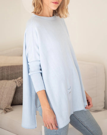 MerSea Catalina Crewneck Travel Sweater - Sky