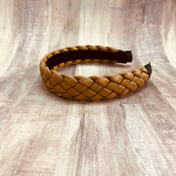 Braided Faux Leather Headband