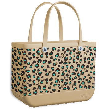 Leopard Print Turquoise Bogg Bag