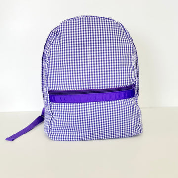 Oh Mint Medium Backpack - Grape Gingham