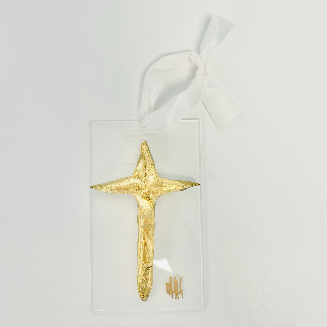 DHH Acrylic Hanger Gold Leaf Cross