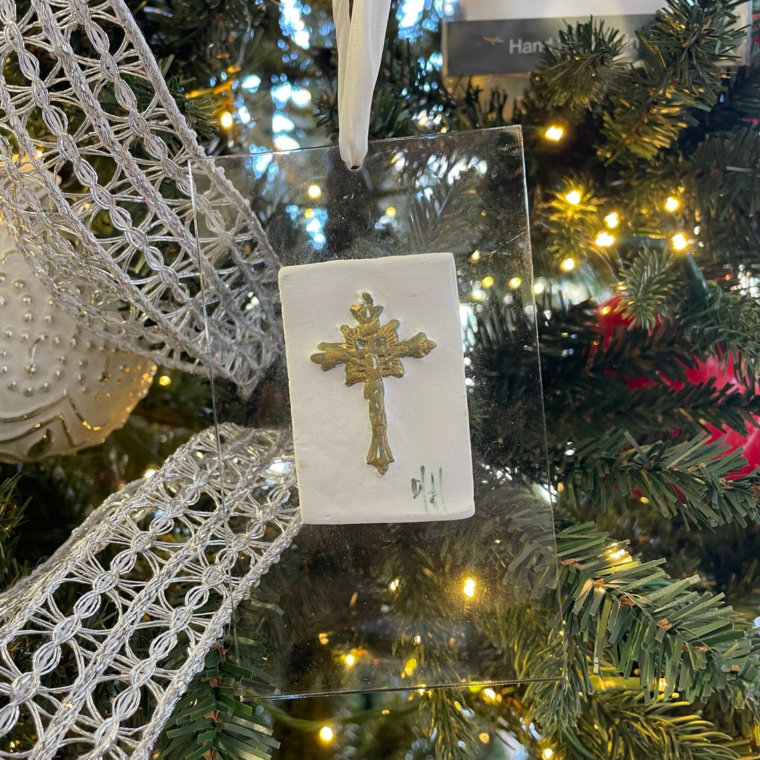 DHH Cross II Intagalio Ornament