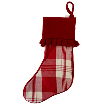 Deck The Halls Yall Red Plaid Stocking