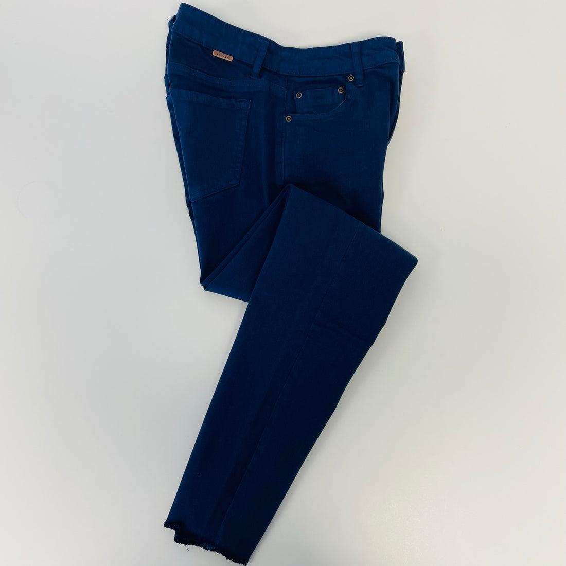 Tractr Jeans- High Rise Fray Hem - Blue