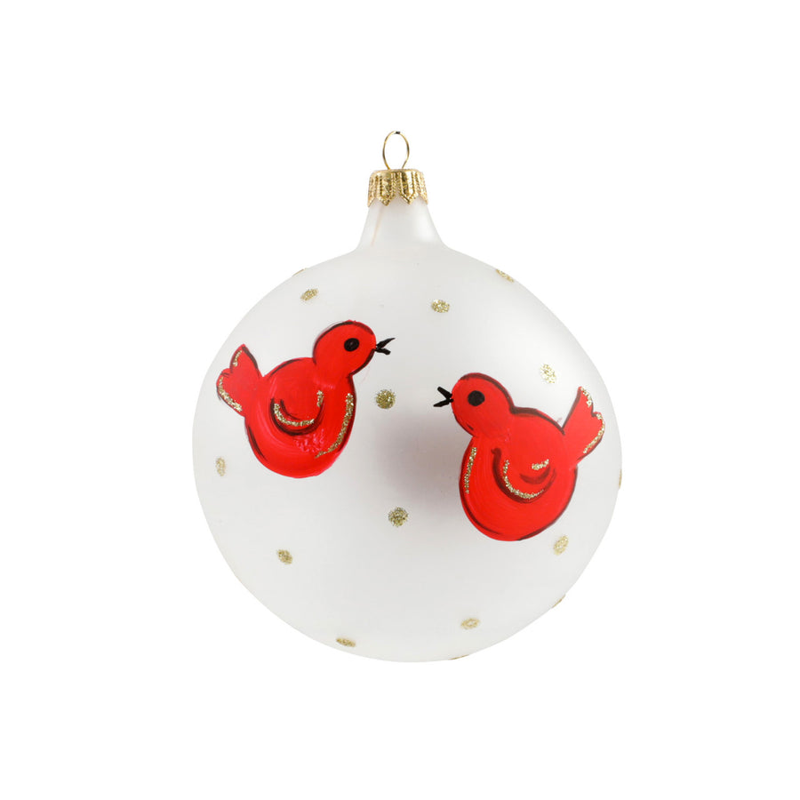 Vietri Red Birds Ornament