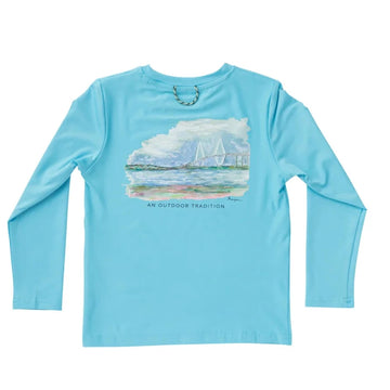 Prodoh Boys Pro Performance Fishing Tee with Cooper River Bridge Art