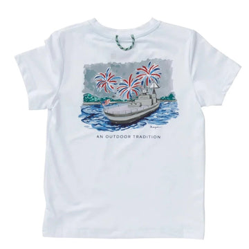 Prodoh Boys Performance T-Shirt- Fireworks on Yorktown Art