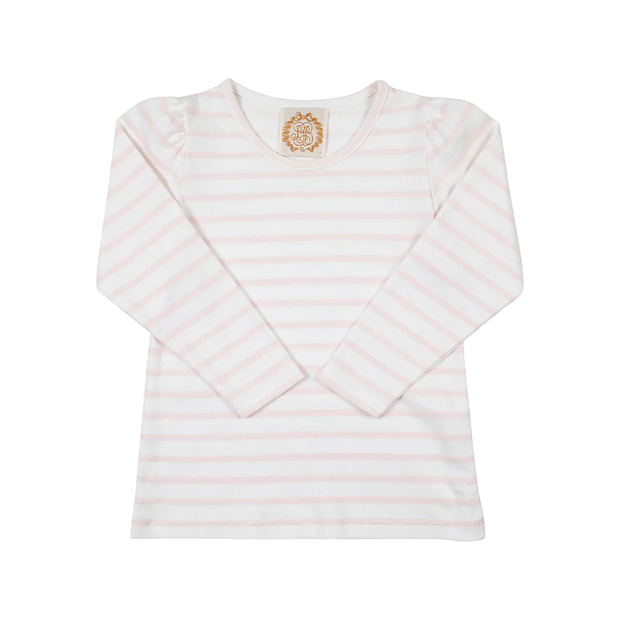 Beaufort Bonnet Long Sleeve Penny's Play Shirt- Palm Beach Pink Stripe