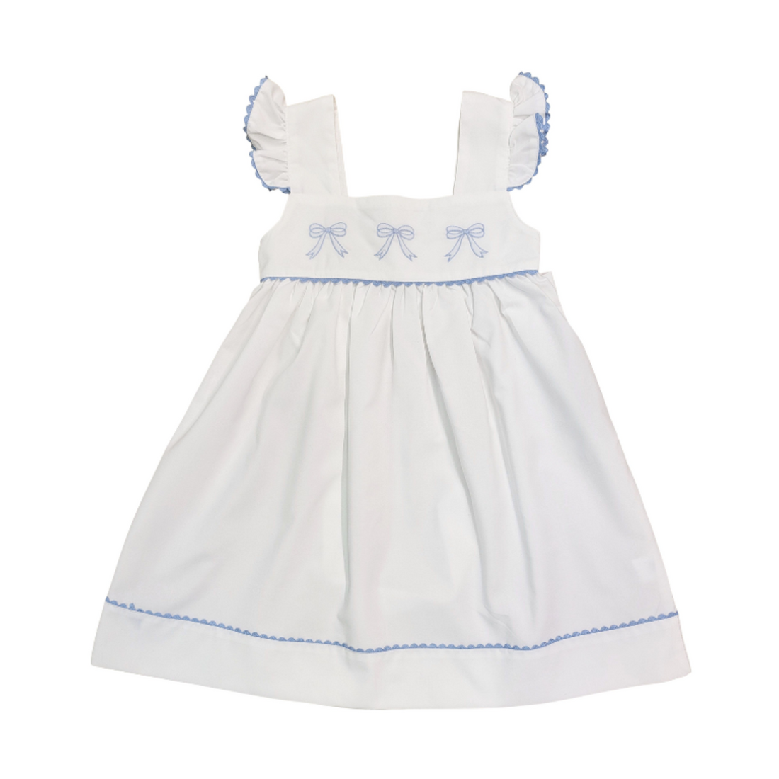 Sweeet Dreams Embroidery Blue Bows Dress