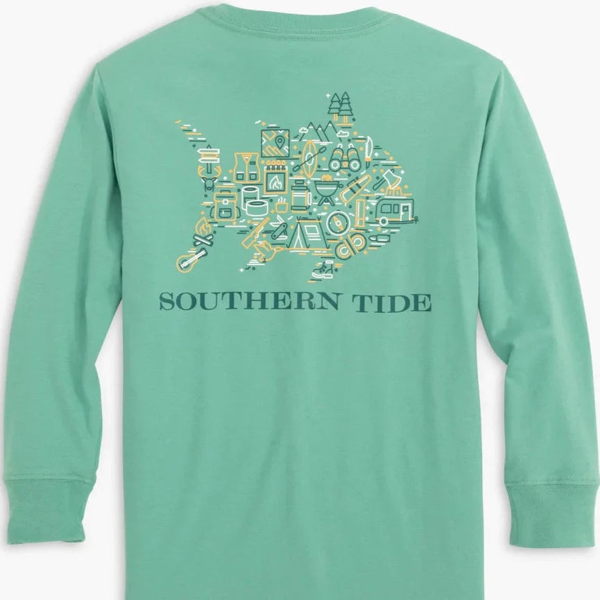 Southern Tide Youth Long Sleeve Campers Tee